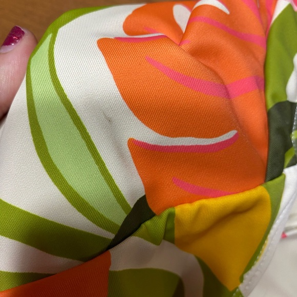 SOCIAL STANDARD BY SANCTUARY vibrant floral one piece swimsuit buttons size XL - Picture 9 of 13